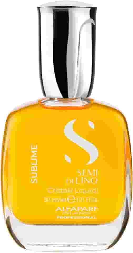 Alfaparf Milano Semi di Lino Sublime Cristalli Liquidi Óleo Capilar com Proteção Térmica – todos os tipos de cabelos - Protege e ilumina - Fórmula vegana – Qualidade Profissional de salão 30ml