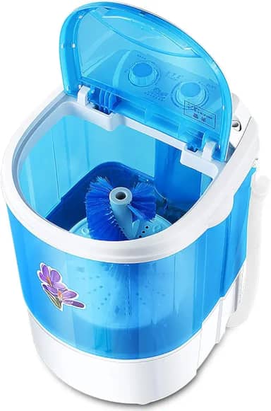 Mini máquina de lavar portátil, lavadora automática de sapatos, lavagem compacta e rotação, energia translúcida e economia de tempo