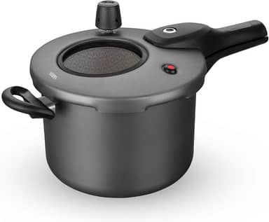 MTA - Panela de Pressão com Visor de Vidro e Fechamento Externo em Alumínio com Antiaderente, Capacidade de 4,5L, nº 20, Cor Grafite, Linha Visor.