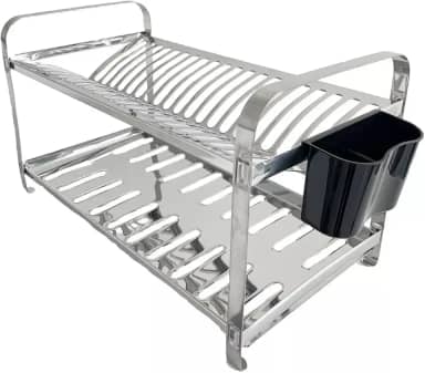 Escorredor De Louça Inox 12 Pratos Inox Não Enferruja