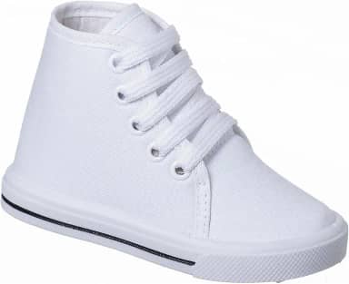 Tênis de Bebê Unissex, Cano Alto, Sola de Borracha, Tamanhos 15 a 23