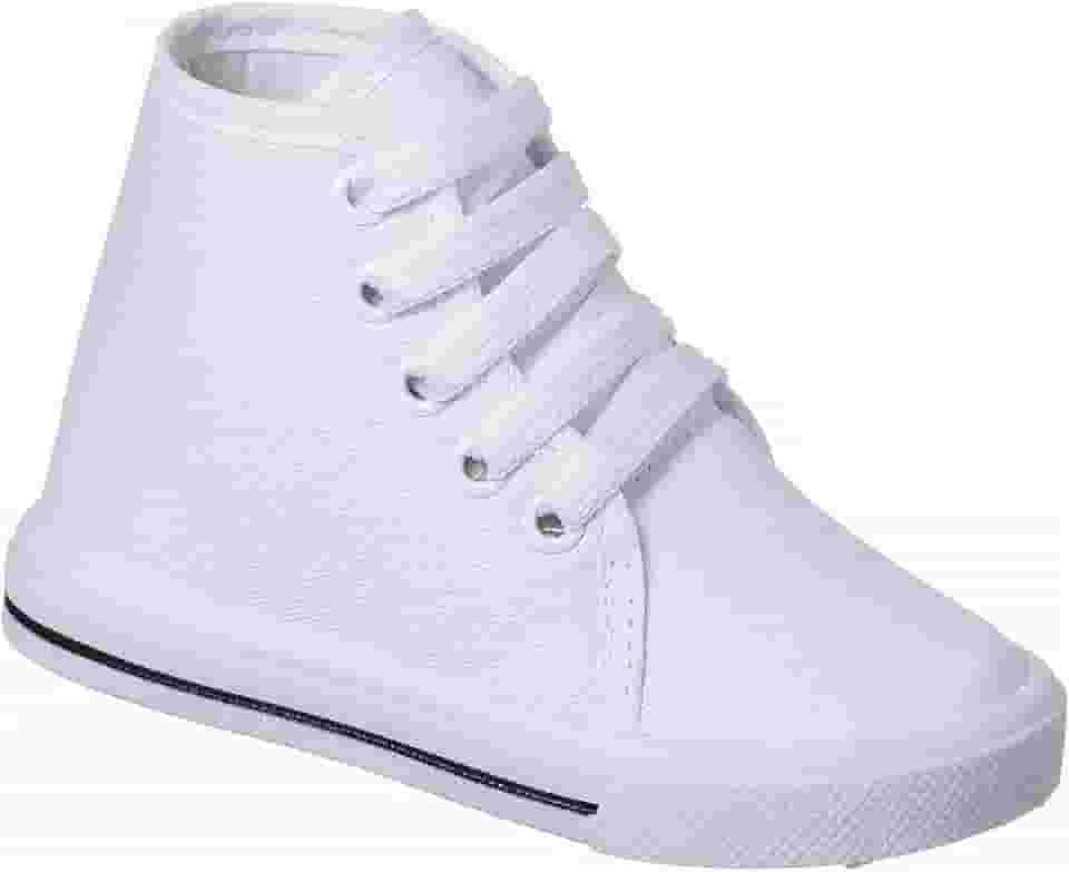 Tênis de Bebê Unissex, Cano Alto, Sola de Borracha, Tamanhos 15 a 23