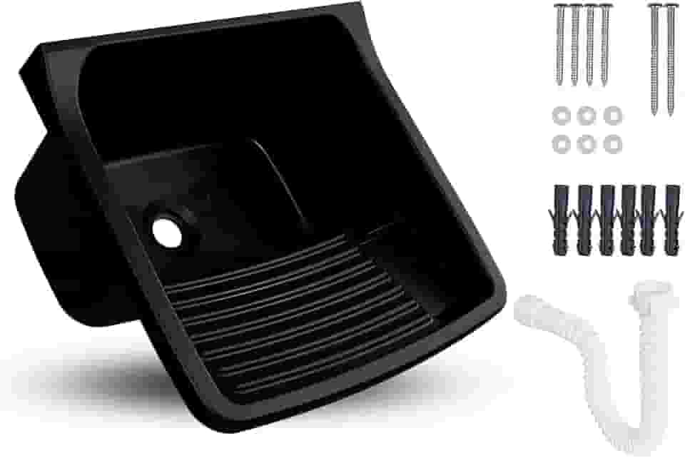 Tanque Plástico Com Sifão Universal Lavanderia 24 Litros