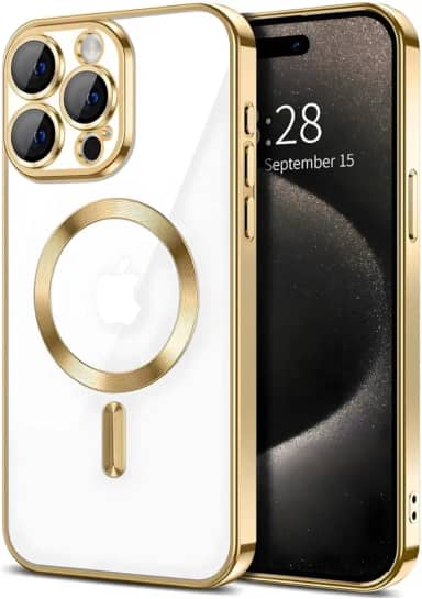 Capa Capinha Magnética Anti Impacto Luxo Case Slim Proteção Total Lente Câmera Premium Para iPhone (Gold, iPhone 11)