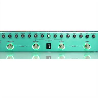 Pedal de guitarra Pure Digital Multi Effects Reverb Delay MOD AMP Bateria de lítio recarregável integrada TANK G M-VAVE Cuvave cube baby 36 Presets, 9 Preamp Slots, 8 IR Cab Slots, 3 Simulação, Delay