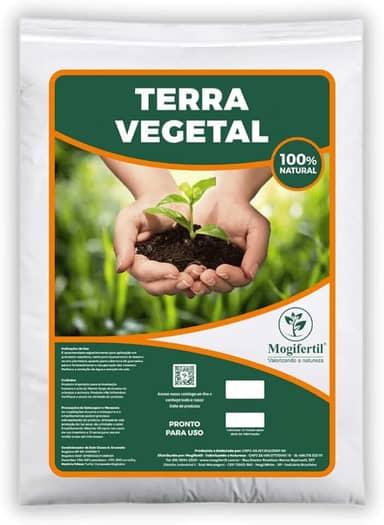 Terra Vegetal 5Kg Adubada Mogifertil Horta - Plantas - Jardim - Vasos - Suculenta
