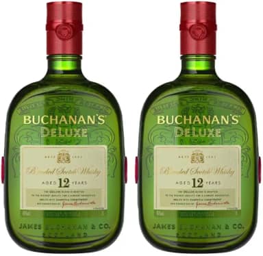 KIT 02 BUCHANAN'S DELUXE BLENDED SCOTCH WHISKY ESCOCÊS 12 ANOS 1000ML