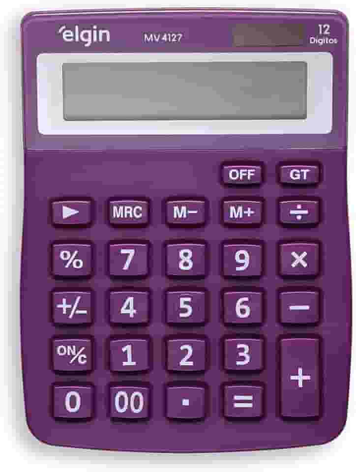 Calculadora de Mesa 12 Dígitos MV 4127 Roxo Elgin