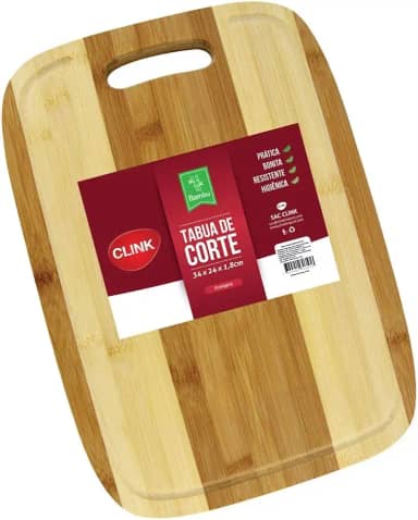Tábua de Corte Bambu Oval 34cm