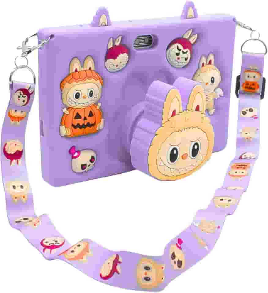 Tablet Infantil E15 Tela 7' IPS 128GB / 8GB RAM Bateria 4000 mAh, Câmera 8MP, Android 12 com Capa Silicone e Alça para Jogos, Entretenimento (Roxo)