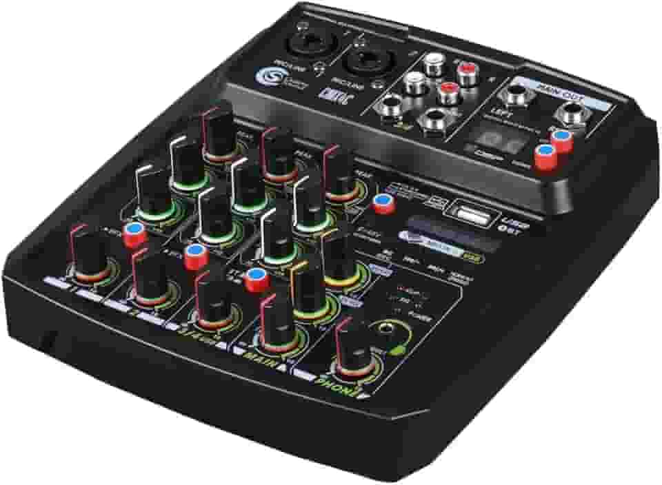 Custom Sound CMX4CC - Mesa de Som 4 Canais com Interface USB, Bluetooth e Efeitos - Preta