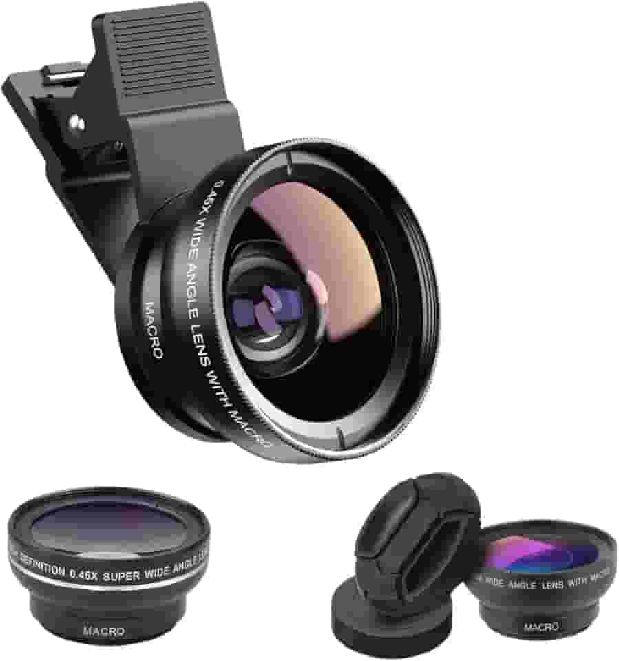 Generic Lente Câmera Celular Grande Angular 0,45x + Macro 12,5