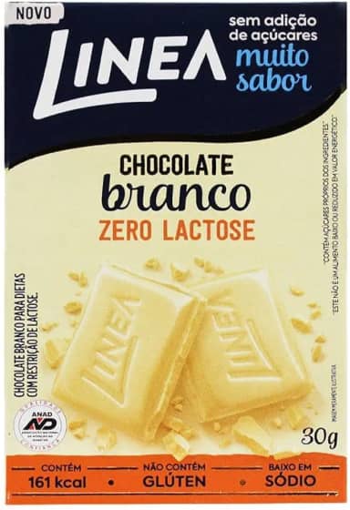 Chocolate Individual Branco Zero Lactose Linea 1 Unidade de 30g