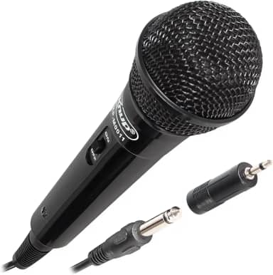 Microfone Dinâmico com Fio P10 Amplificador/Karaokê/Conferências
