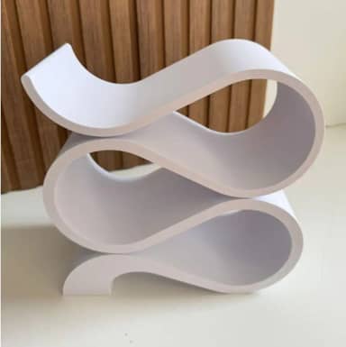 Adega de mesa com suporte para vinho elegante e sofisticada. (Branco)