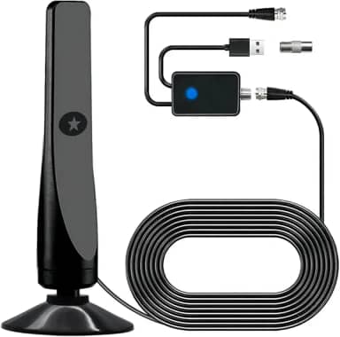 Antena de TV interna mais forte 2025, nova antena de TV digital Broadwave HD HDTV 1080p 4k de longo alcance, sem necessidade de WiFi, compatível com todas as Smart TVs