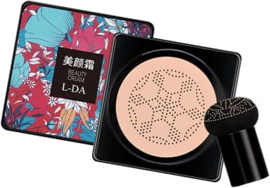 Almencla Almofada de ar de cabeça de cogumelo, creme bb, ilumina, até hidratação da pele, base líquida fácil de aplicar, base de maquiagem facial, Cor natural