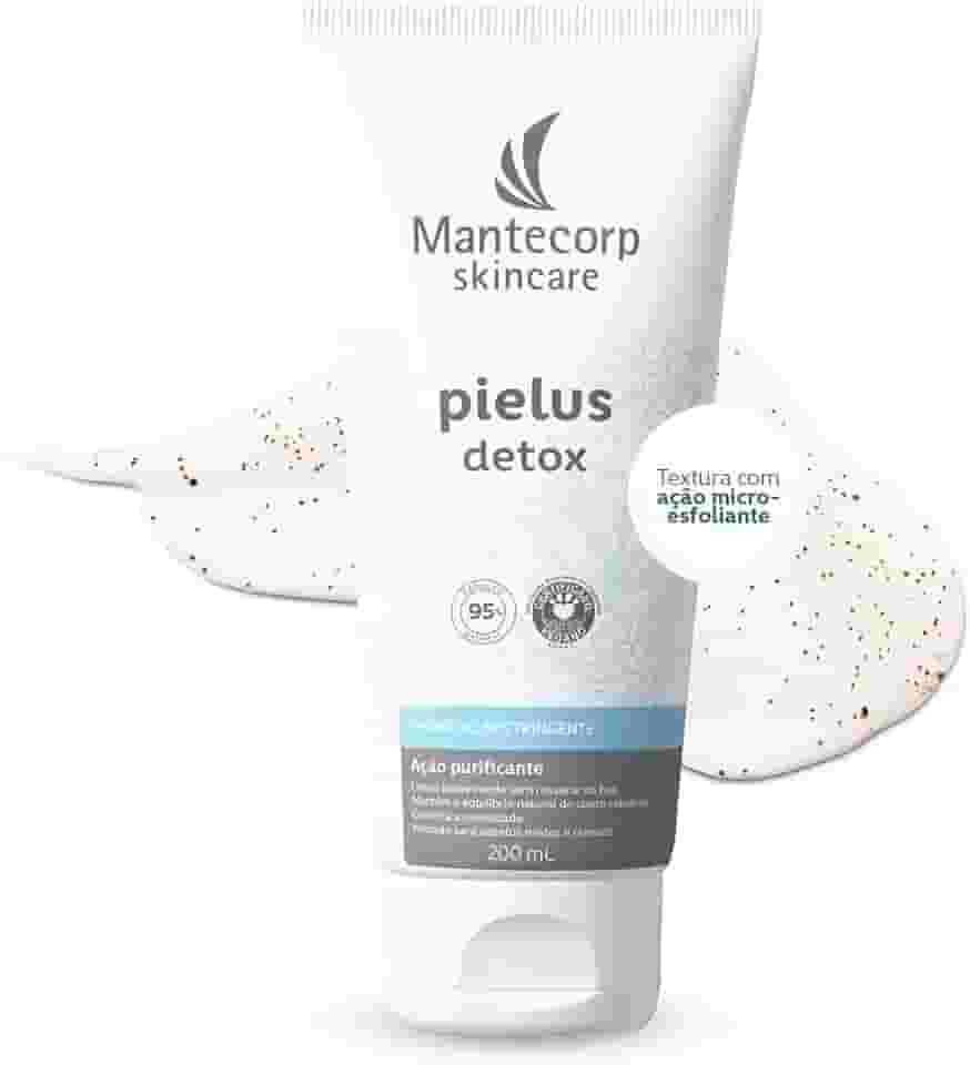 Shampoo Pielus Detox – 200ml – Limpeza e Controle da Oleosidade – Refresca o Couro Cabeludo – Mantecorp