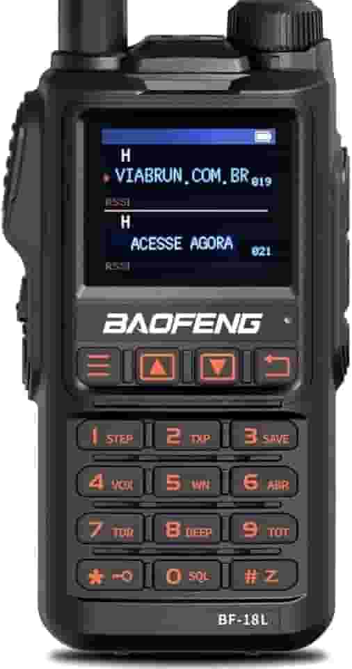 Rádio Bf-18l Tri-band Profissional + Base Recarga