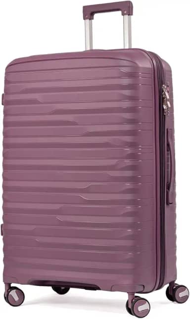 Mala De Viagem Grande 32Kg Polipropileno 8 Rodas 360 Giratória Para Despachar Rígida Leve Tamanho G Viagem Internacional Resistente (ROXO, Grande)