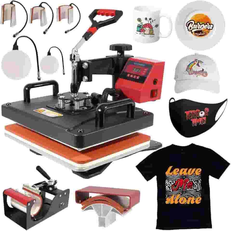 Multifuncional 220V Prensa Térmica para Sublimação 8 em 1 29 * 38cm Vermelho Canecas Sublimação de Transferência
