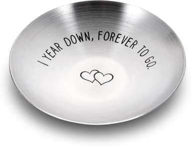 Porta-anel de aniversário de 1 ano para ele, para ela, presente de aniversário de 1 ano, presente de casamento para marido, esposa, 1º aniversário, presente de namoro para casais, namorado, namorada,