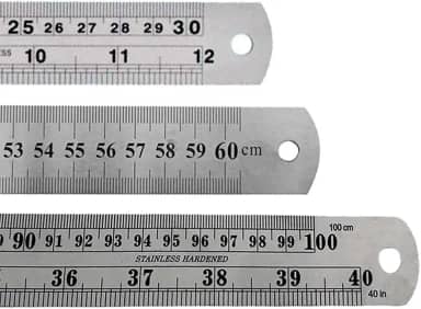 Kit Réguas Aço Inox 30cm 60cm 1 Metro Artesanato Patchwork