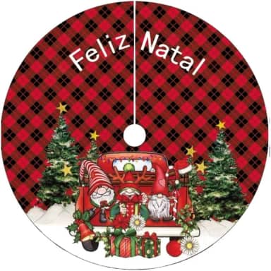 Saia Tapete Base Árvore De Natal Decoração Papai Noel Enfeite Natalino Luxo LuvinCo