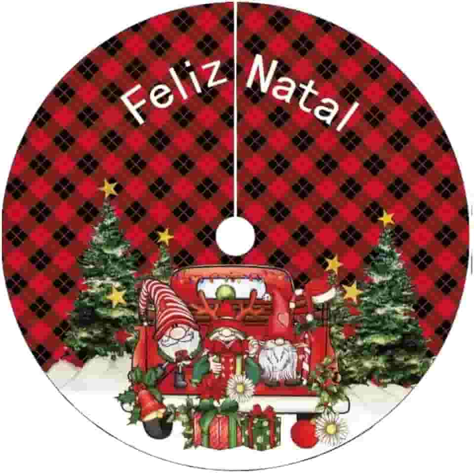 Saia Tapete Base Árvore De Natal Decoração Papai Noel Enfeite Natalino Luxo LuvinCo