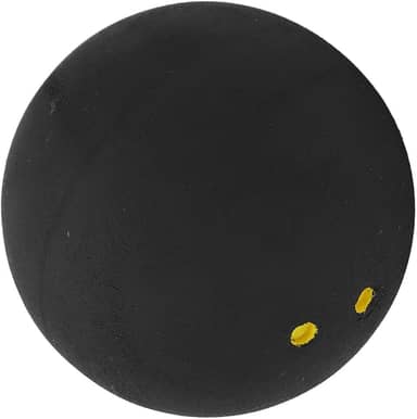 Bola de squash de competição esportiva de 37 mm com pontos amarelos duplos para treinamento e prática