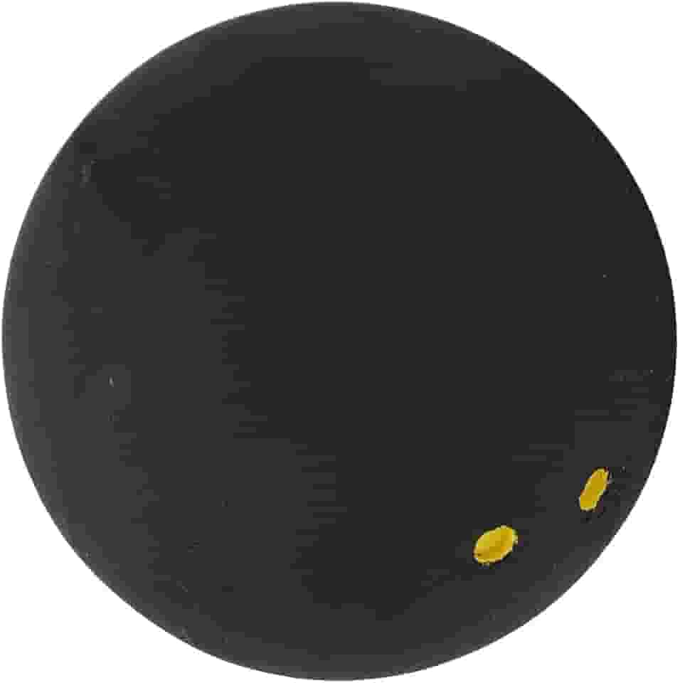 Bola de squash de competição esportiva de 37 mm com pontos amarelos duplos para treinamento e prática
