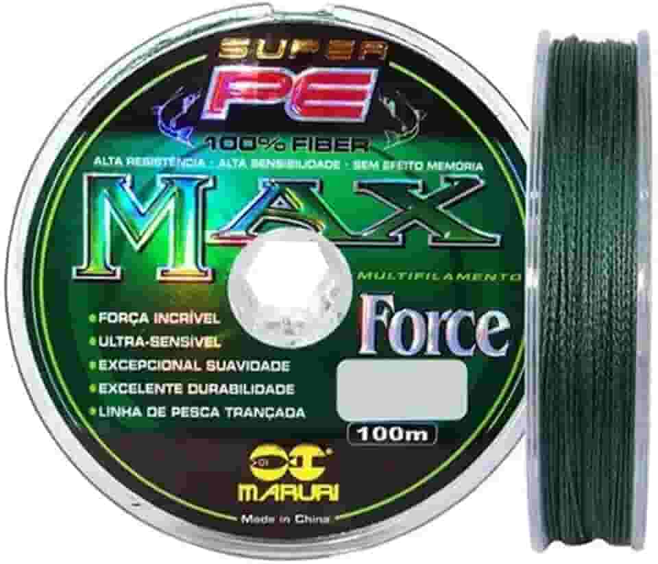Linha de Pesca Multifilamento Maruri Super PE Max Force 4X Verde 100m cor:verde;espessura:0.30mm