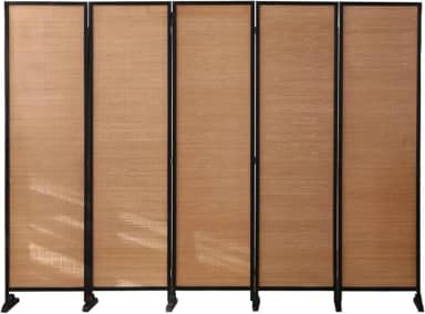 Biombos e Divisórias Divisor De Sala Dobrável Com Tela De Privacidade De 5 Painéis, Móveis De Madeira Com Divisória De Tela Para Casa, Salas De Estar, Quartos E Separação De Salas De Escritórios(H 67i
