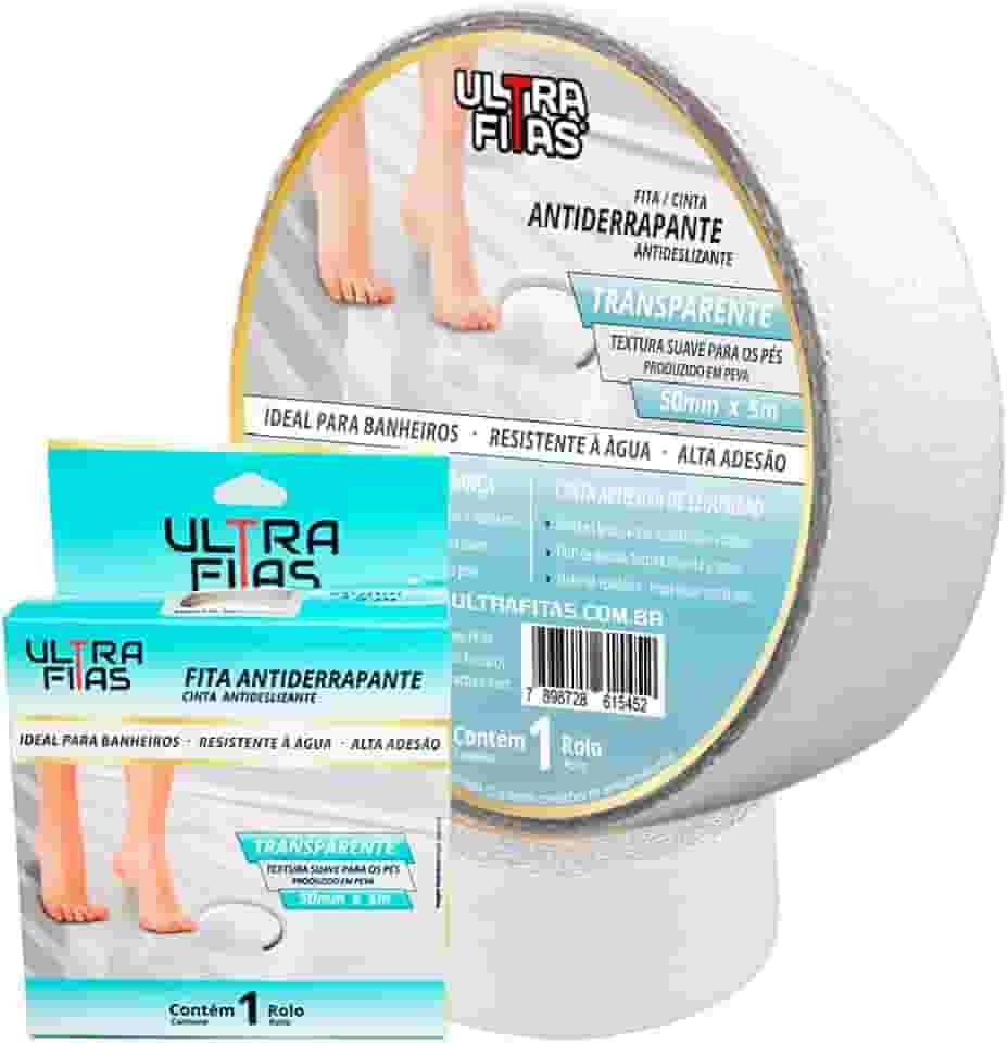 Fita Antiderrapante Para Banheiro Box Piscinas Transparente Anti Quedas Impermeável Ultra Fitas