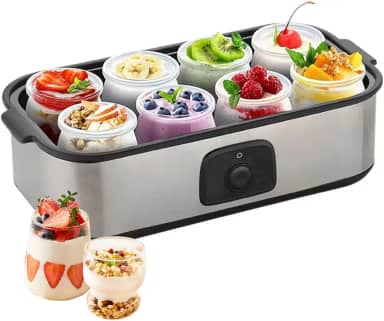 Iogurteira Caseira Elétrica com Conjunto de Potes de Vidro - Ideal para Dietas, Crianças e Fitness (220, Volts)