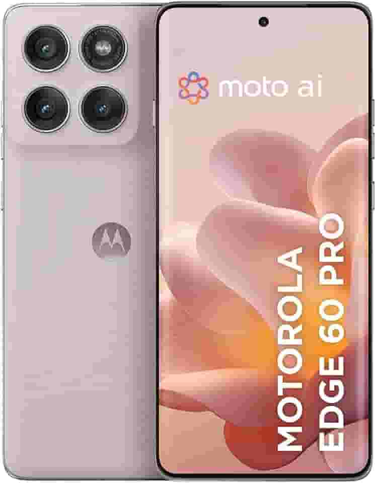 Smartphone Motorola Edge 60 PRO 5G - 512GB 24GB (12GB RAM+12GB Ram Boost) Tela Quad-Curve moto AI 50MP Sony Camera ultrarresistencia militar IP68 + IP69 - Rosa