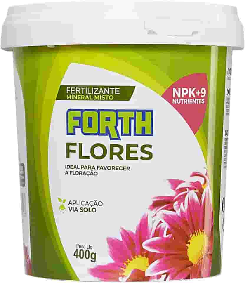 Forth Flores, Adubo Floral, Floração, Fertilizante, Micronutrientes, NPK, Nutrição Balanceada, Balde, 400g