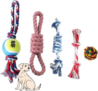 Brinquedo Cães Combo 3 Peças, Resistente, Antiestresse, Alivia Estresse dos Cachorros, Mordedor Corda Interativo, Cores Sortidas.