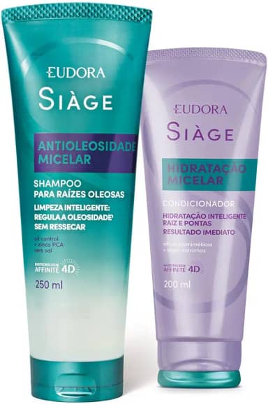 Combo Siàge Hidratação Micelar: Shampoo Antioleosidade 250ml + Condicionador 200ml