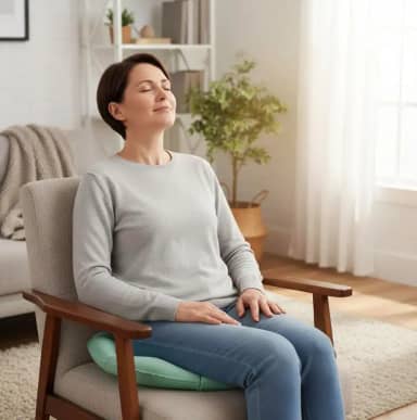 Almofada Assento Ortopedica Caixa De Ovo Redonda Alívio imediato para dores lombares, Hemorroida. Anti Escaras e Anti Feridas. Ideal para quem trabalha sentado por muito tempo ou cadeirantes.