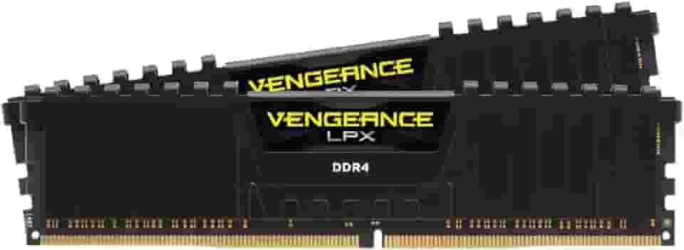 Memória DDR4 - 16GB (2x 8GB) / 3.200MHz - Corsair Vengeance LPX - CMK16GX4M2B3200C16 - Preto
