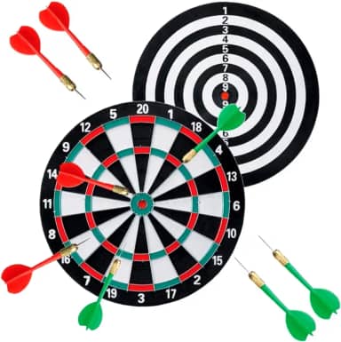 JOGO DE DARDO DUPLA FACE 15' POLEGADAS COM SEIS DARDOS