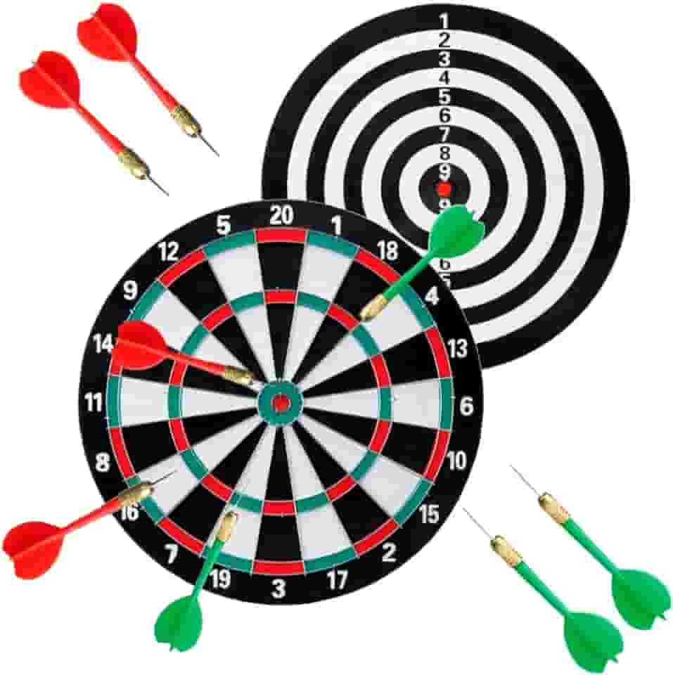 JOGO DE DARDO DUPLA FACE 15' POLEGADAS COM SEIS DARDOS