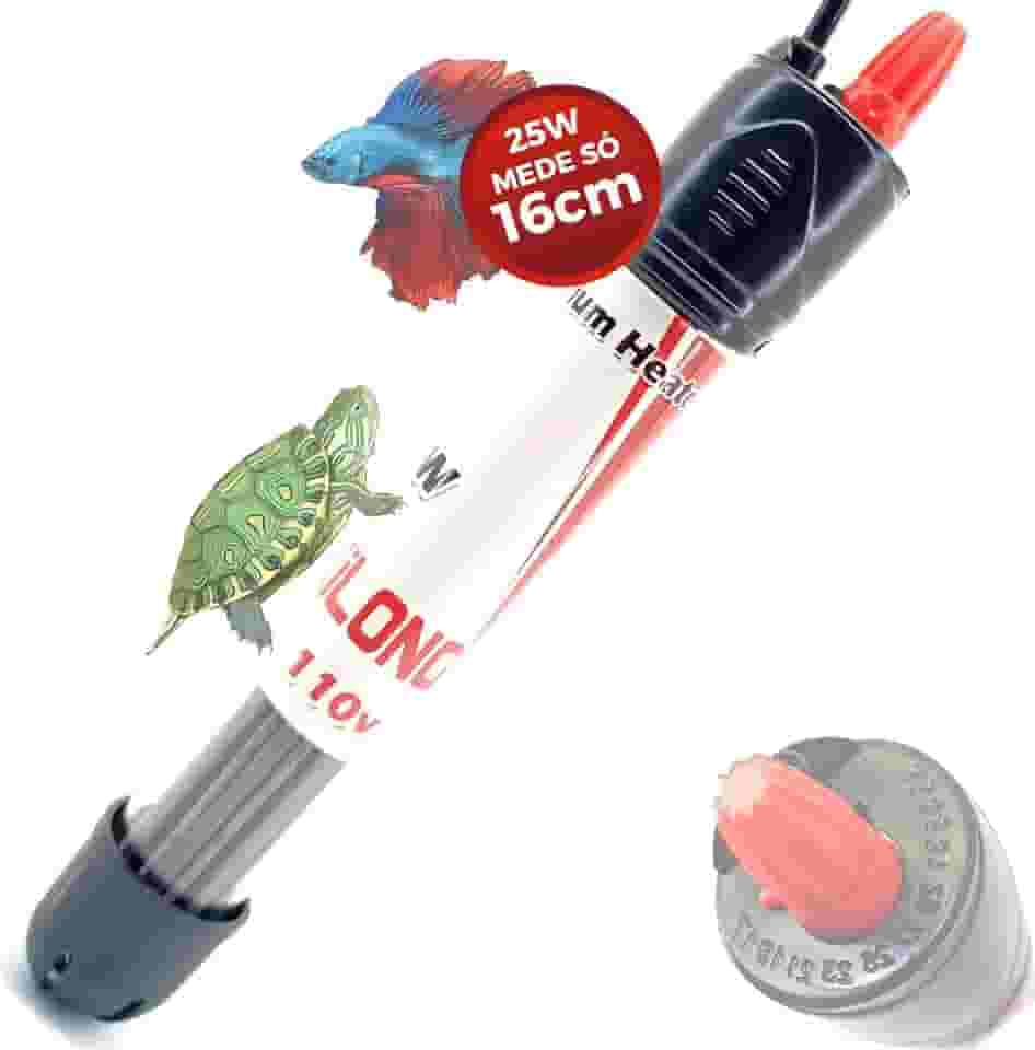 Aquecedor E Termostato Automático Mini 25w Para Aquário - Cód.d5p5 (110v)