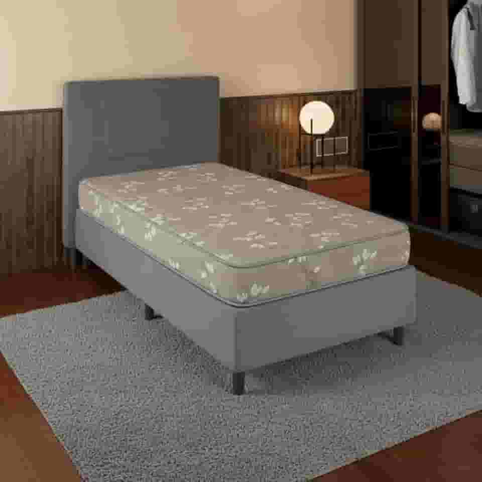 Colchão Espuma D33 Solteiro Quarto Cama 188X88X12- BT (Bege)