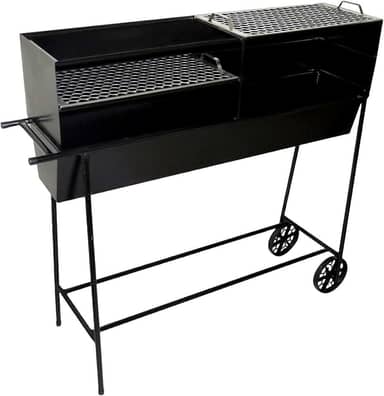 Churrasqueira Espetinho Aço FE Grelhas Carrinho 100x99x26cm