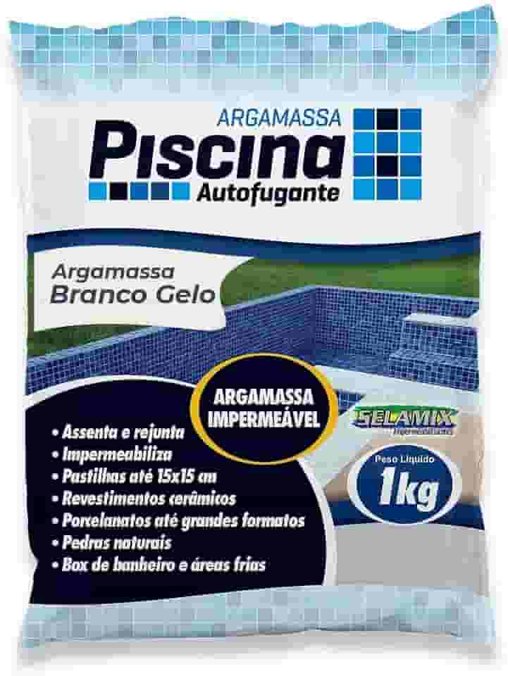 Argamassa Piscina Aut. Impermeável Cor Branco Gelo 1Kg