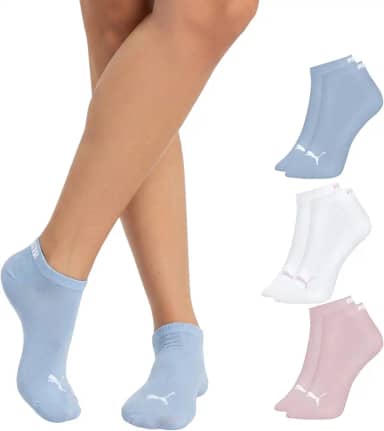 Kit 3 Pares Meia Sapatilha Puma Cano Curto Feminina Adulto Original