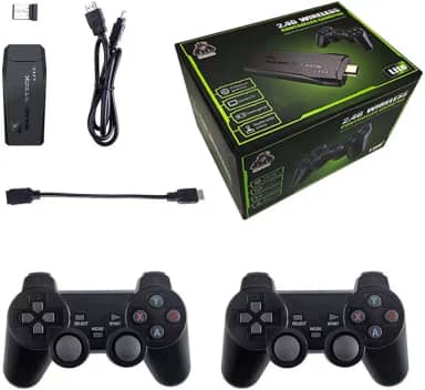 M8 4K Retro Game Stick, HD Home Video Retro Game Console with 2 Wireless Controllers, HDMI Output, 20000+ Built-in Games (32GB)