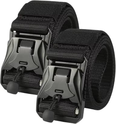 Kit 2 Cintos Arca Táticos Preto Nylon Resistente Com Fivela de Engate Rápido